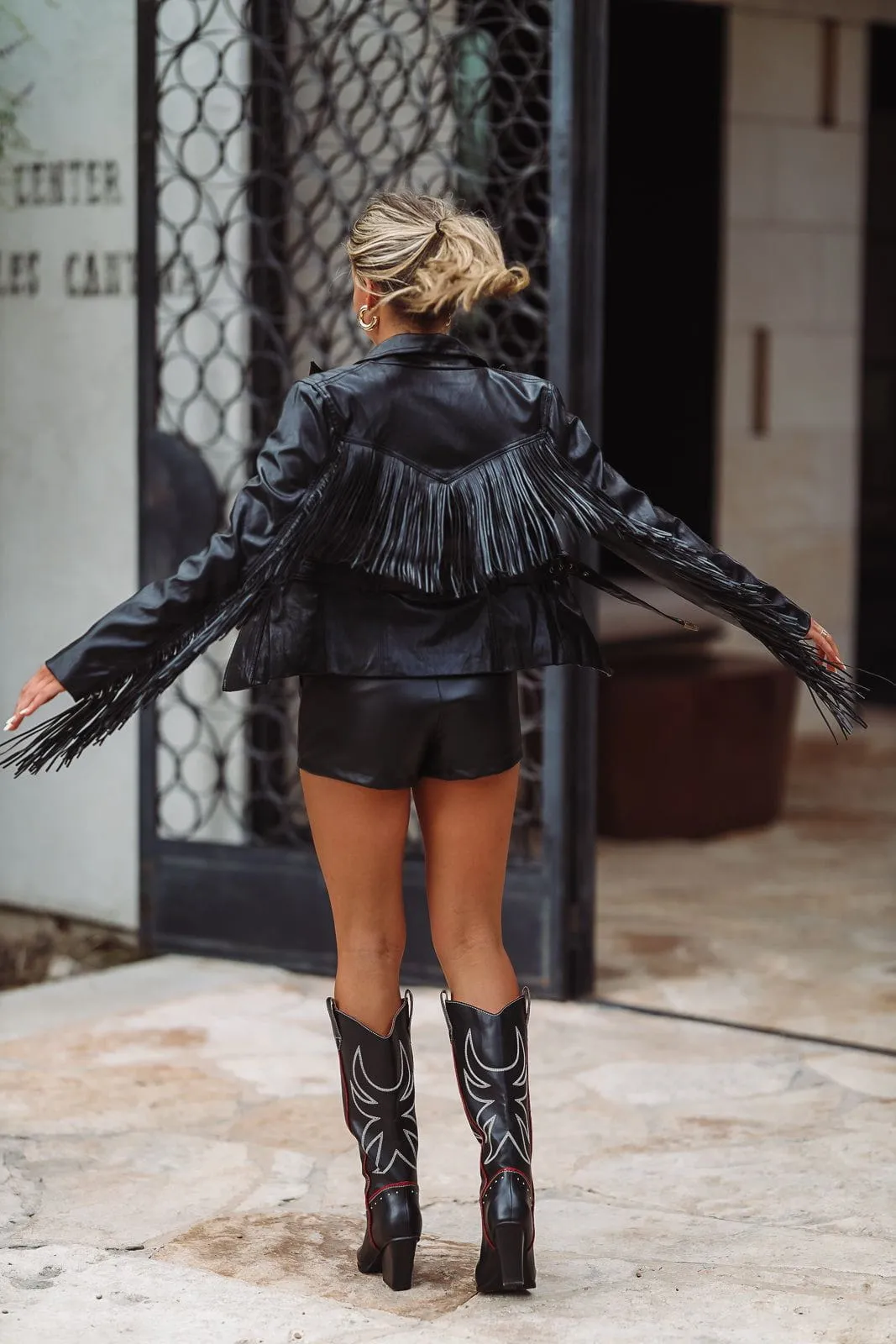 Front of Mind Vegan Leather Shorts -