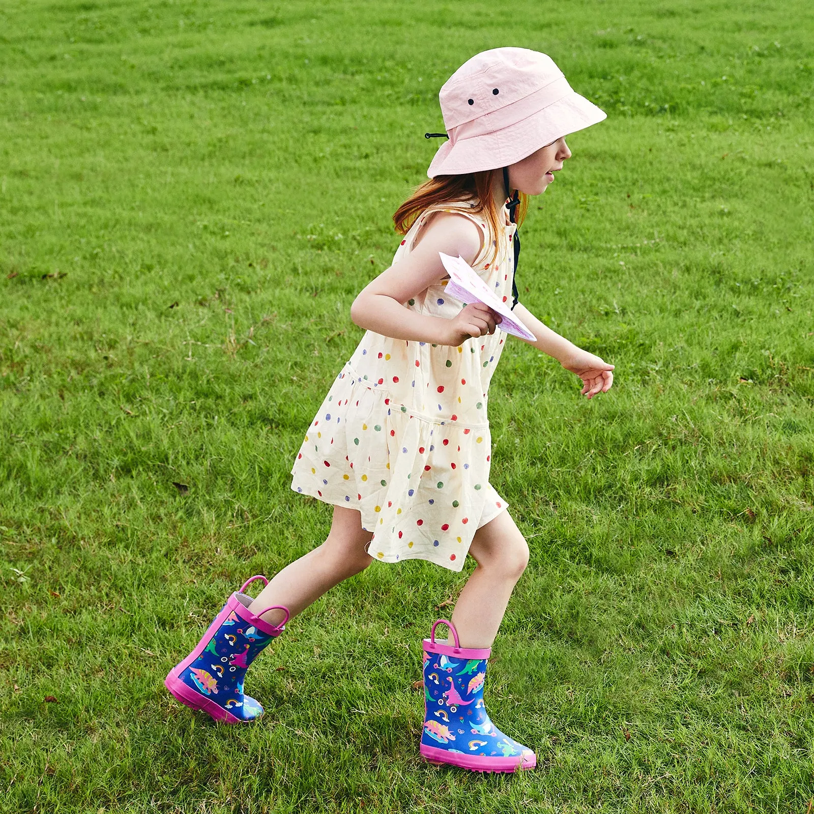 Girls Dinosaur Toddler Kids Rubber Rain Boots