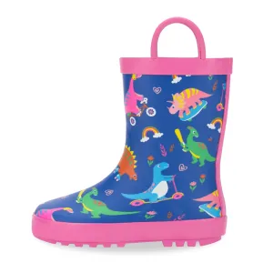 Girls Dinosaur Toddler Kids Rubber Rain Boots