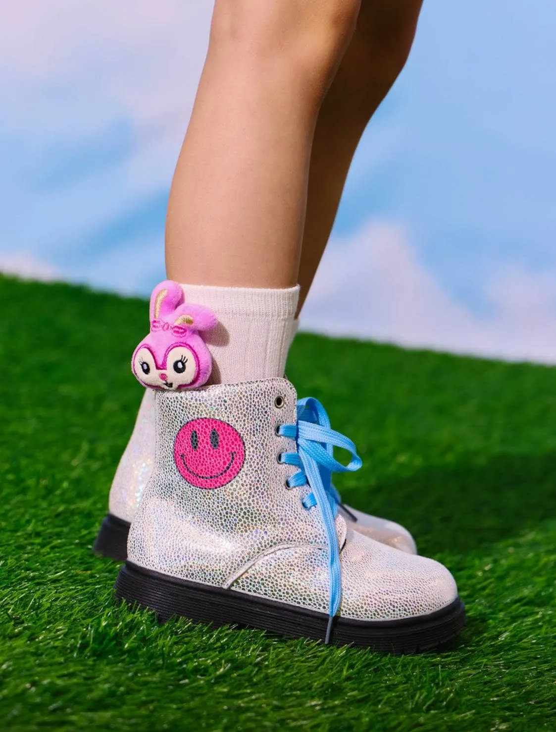 Happy Emoji Combat Boots