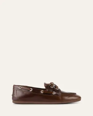 HELM LOAFERS PECAN WAXED LEATHER