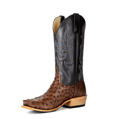 Horse Power Men's Boots - Tobacco Full Quill Ostrich Cutter Toe