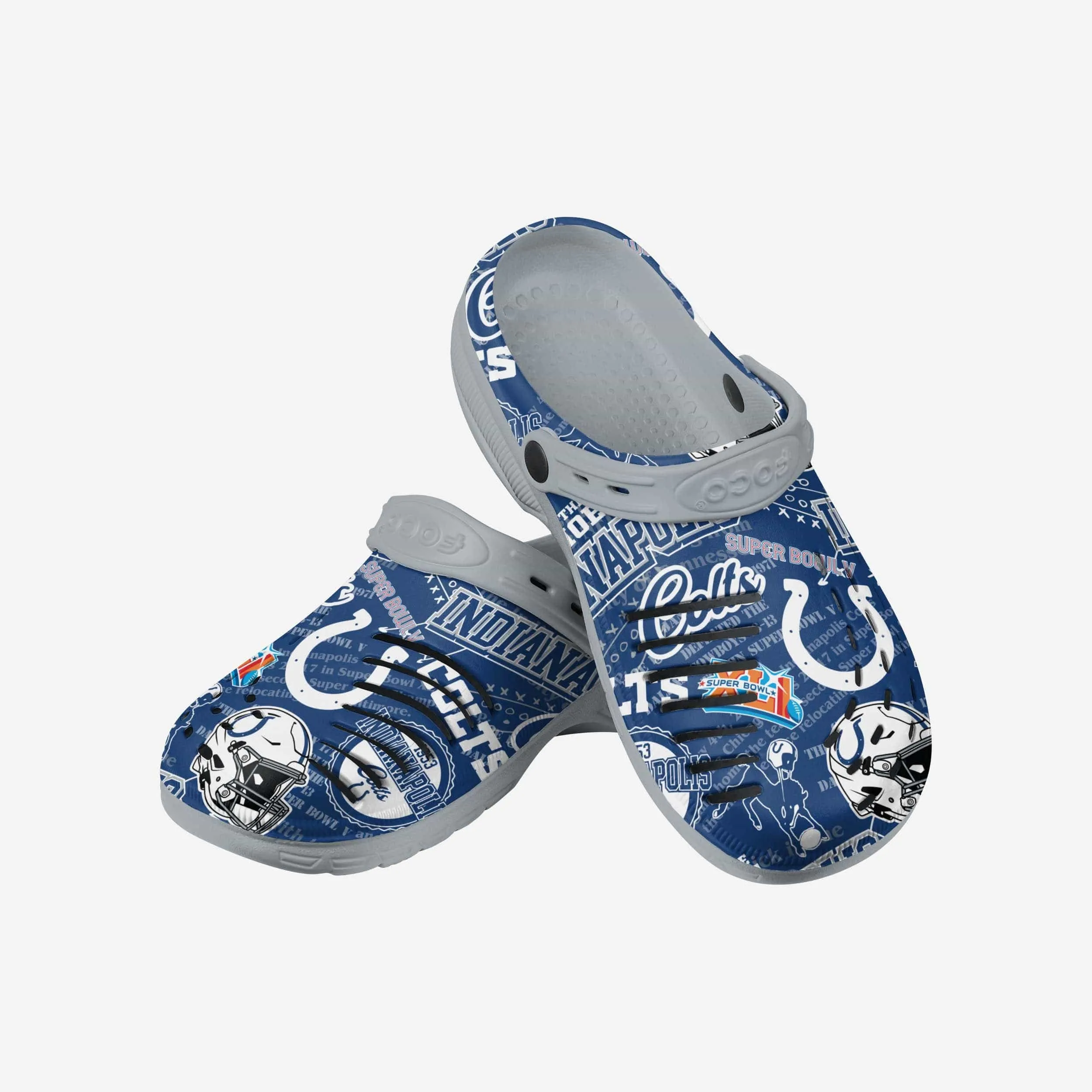 Indianapolis Colts Historic Print Clog With Strap