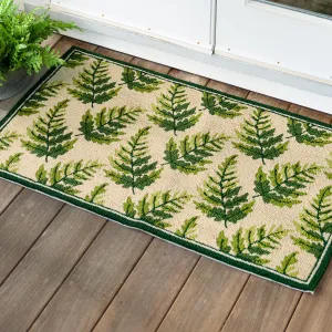 Indoor/Outdoor Fern Hooked Accent Rug