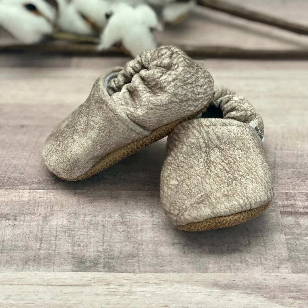 Infant Caramel Velvet Moccasins - Trendy Baby Mocc Shop