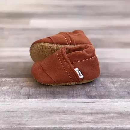 Infant Copper Felt Moccasins - Trendy Baby Mocc Shop