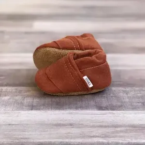 Infant Copper Felt Moccasins - Trendy Baby Mocc Shop