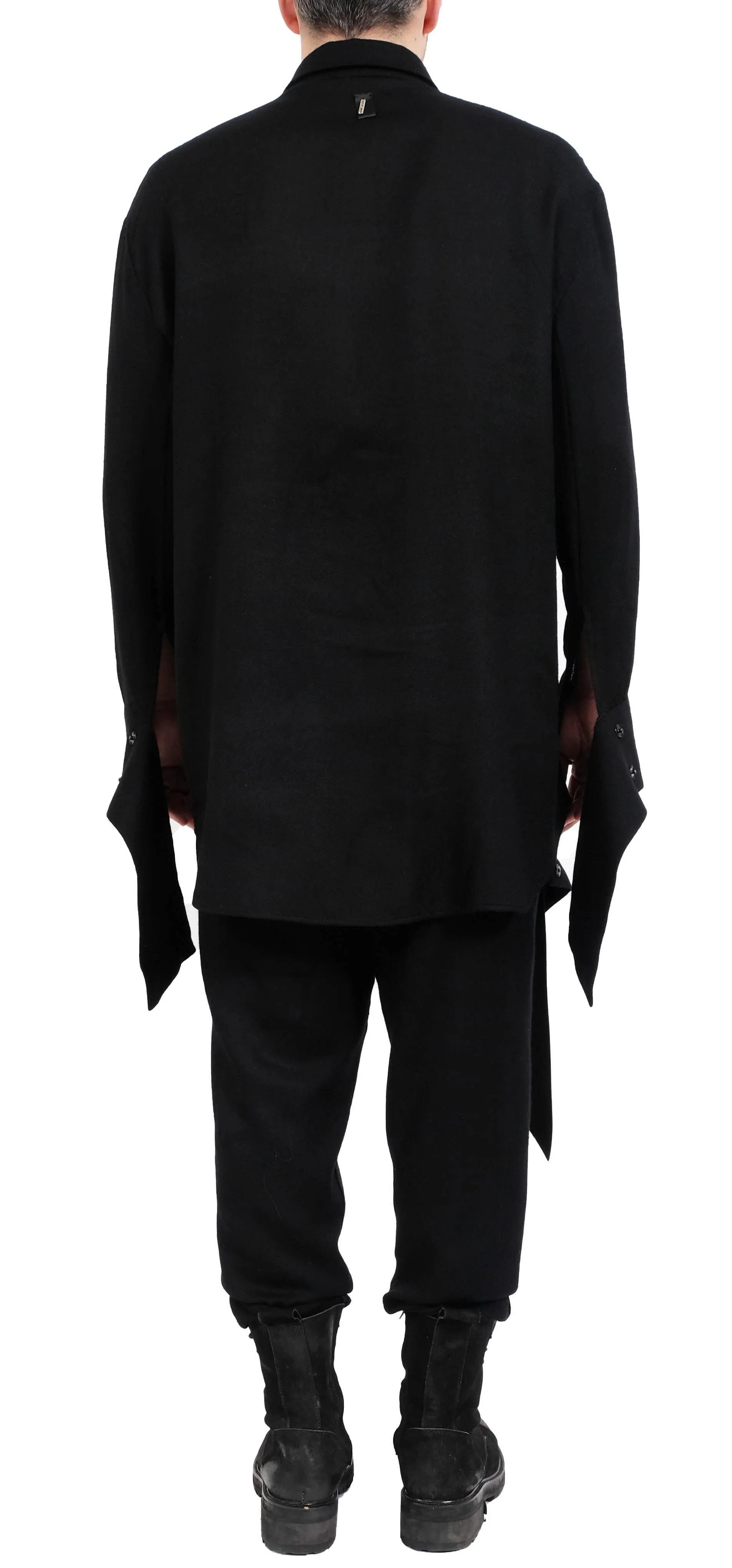 Light Wool Top with Side Detail