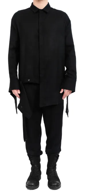 Light Wool Top with Side Detail