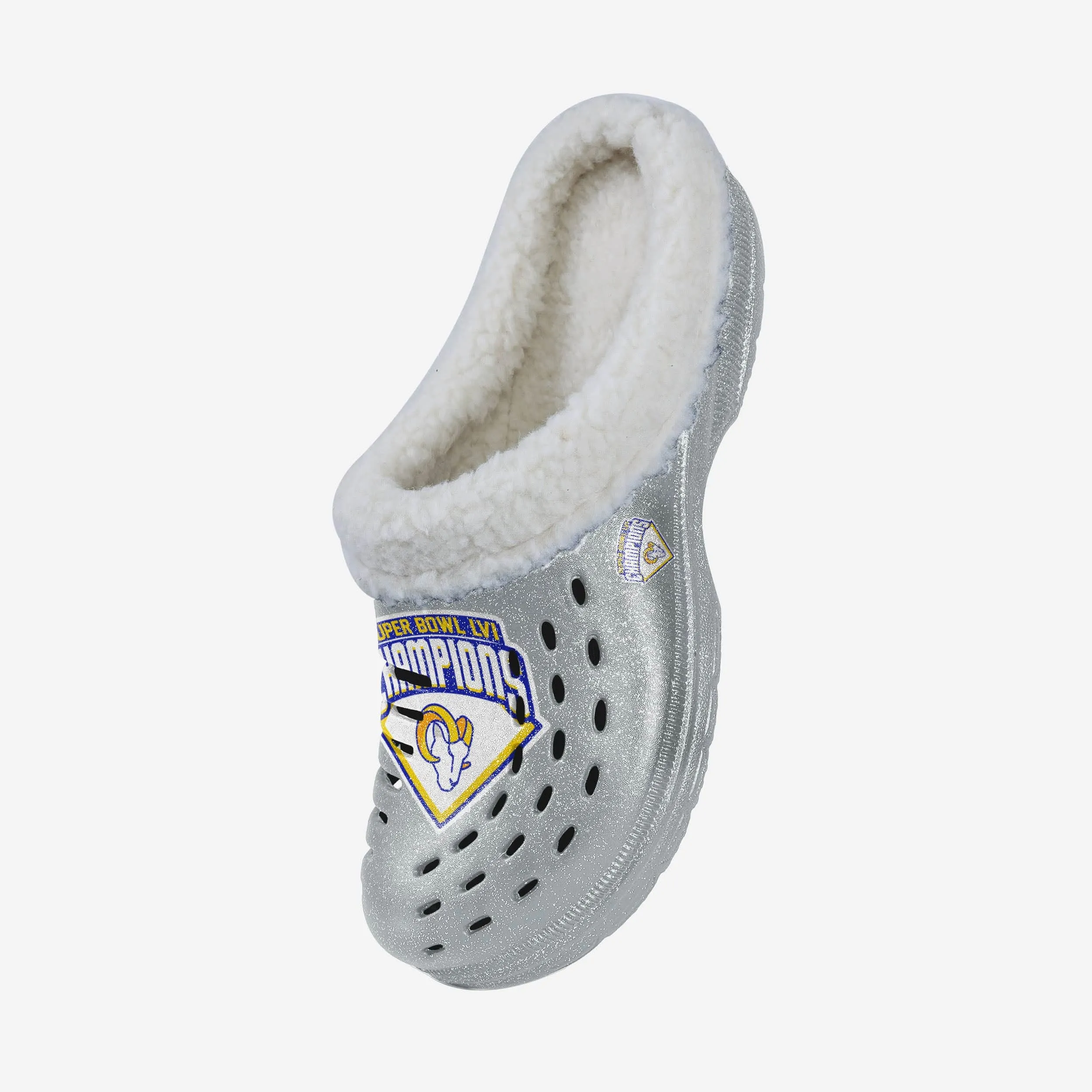 Los Angeles Rams Super Bowl LVI Champions Womens Sherpa Clog