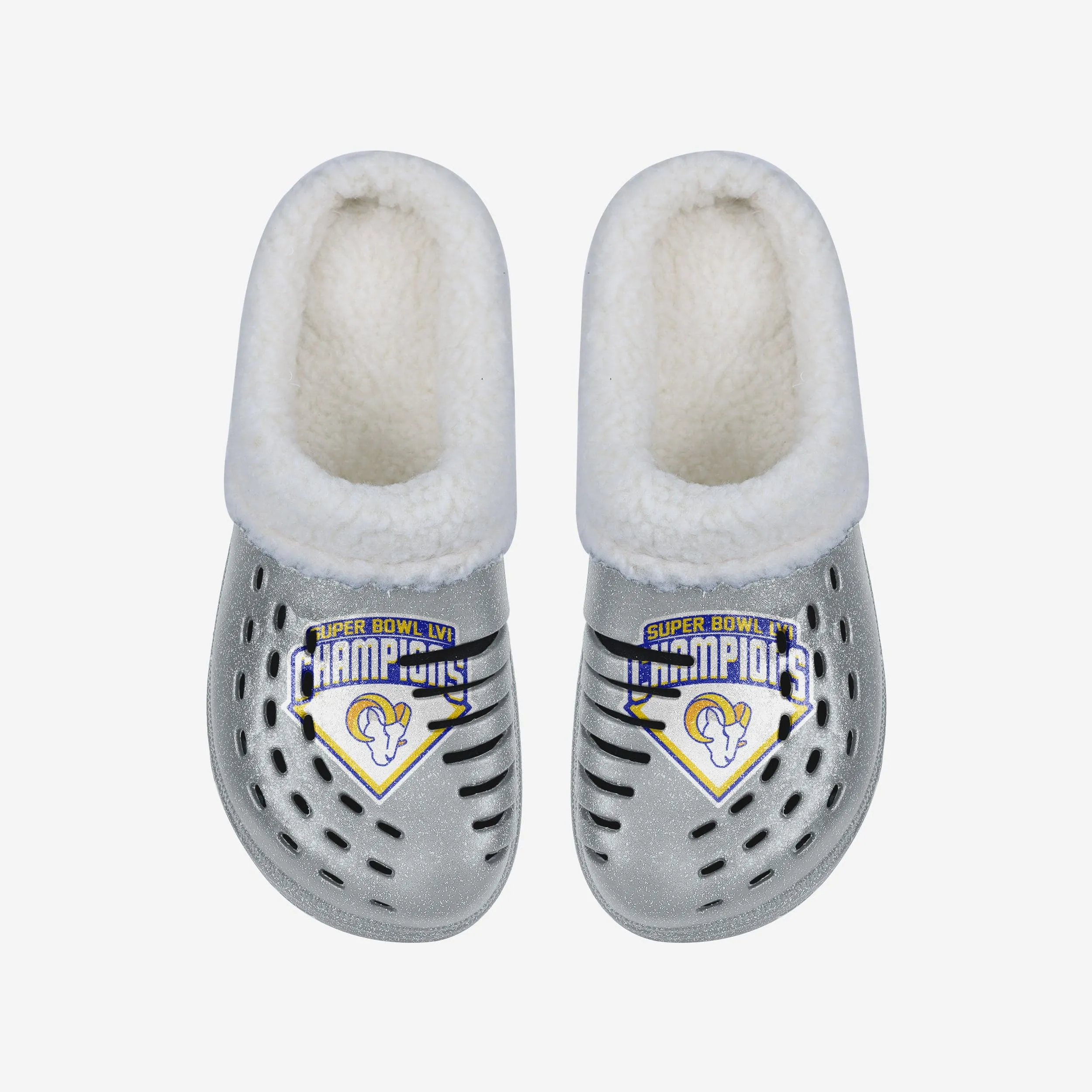 Los Angeles Rams Super Bowl LVI Champions Womens Sherpa Clog