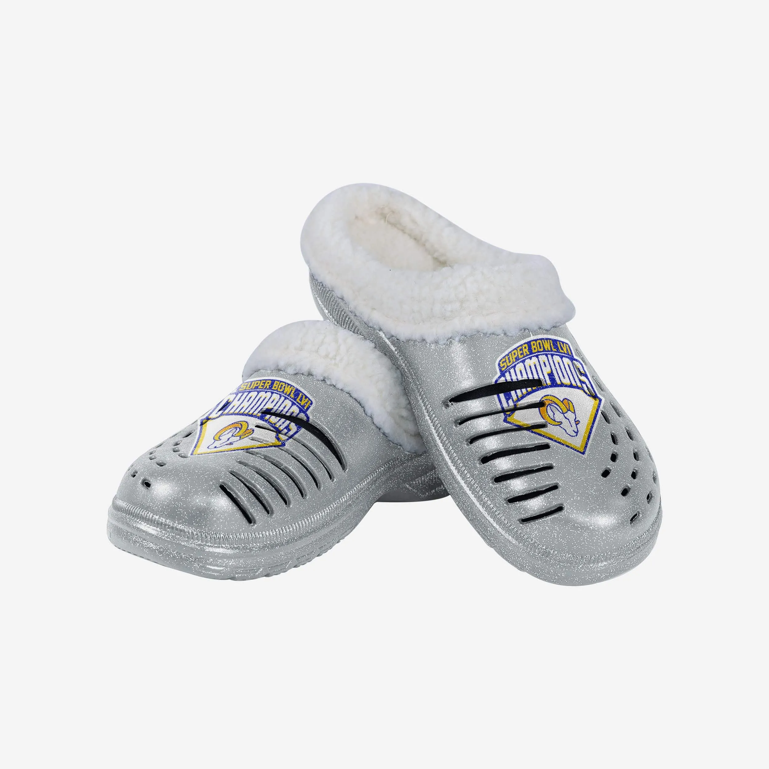 Los Angeles Rams Super Bowl LVI Champions Womens Sherpa Clog