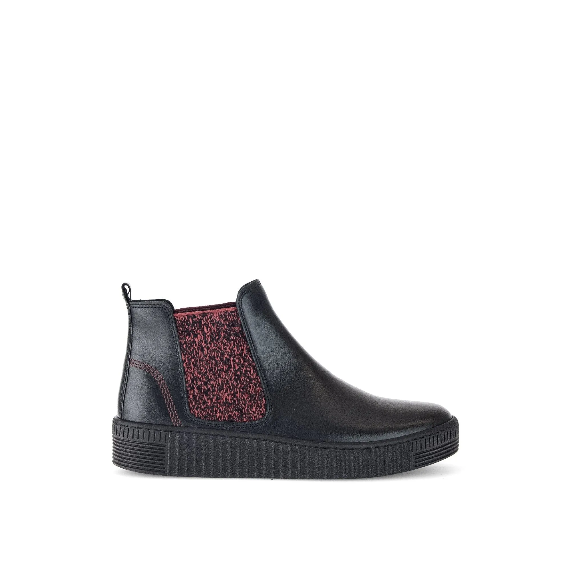 Lourdes Black/Red Chelsea Boots