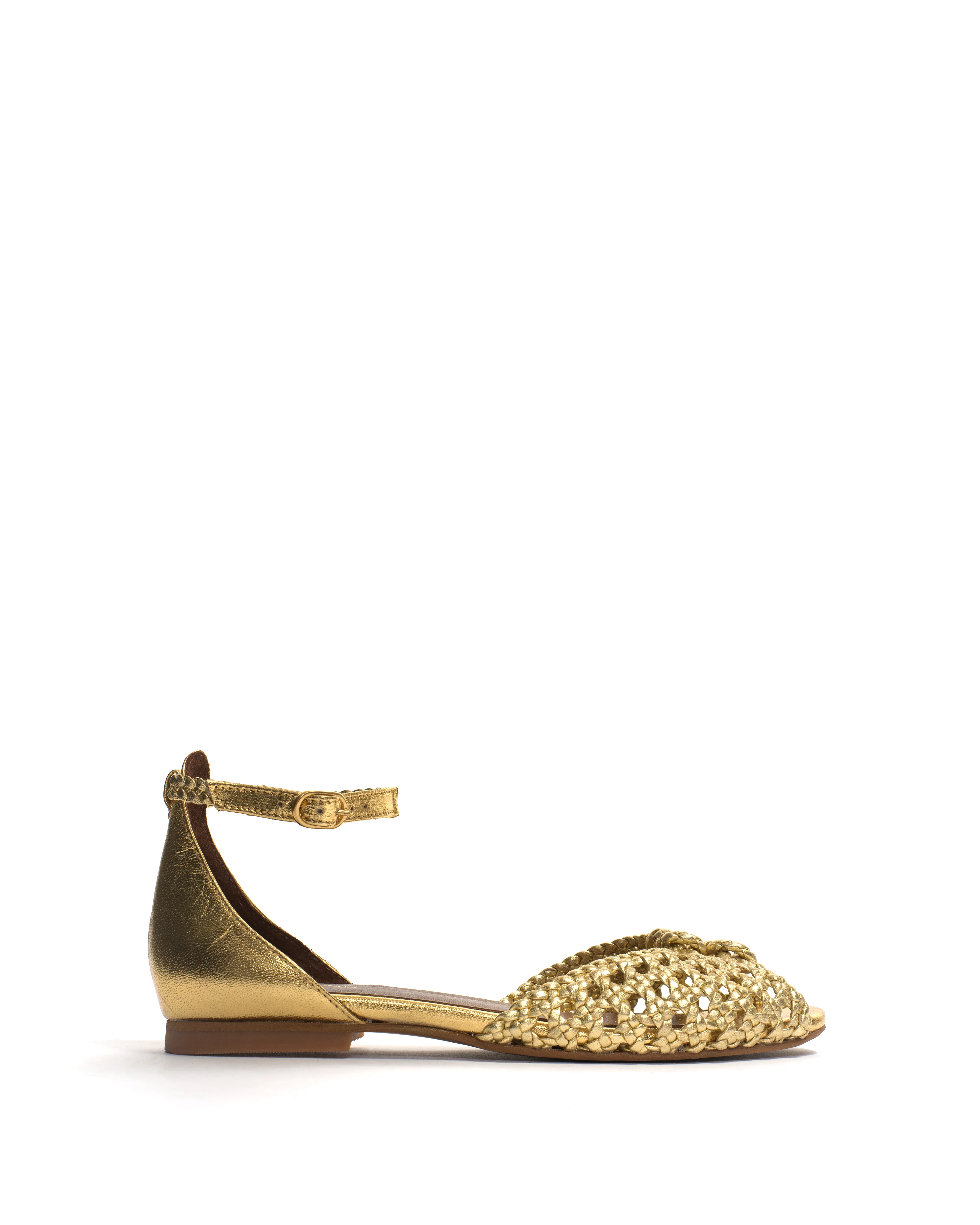 Lucy 10 Hand-braided leather Gold