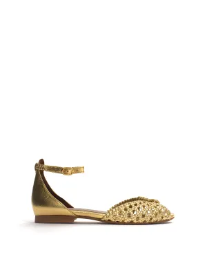 Lucy 10 Hand-braided leather Gold