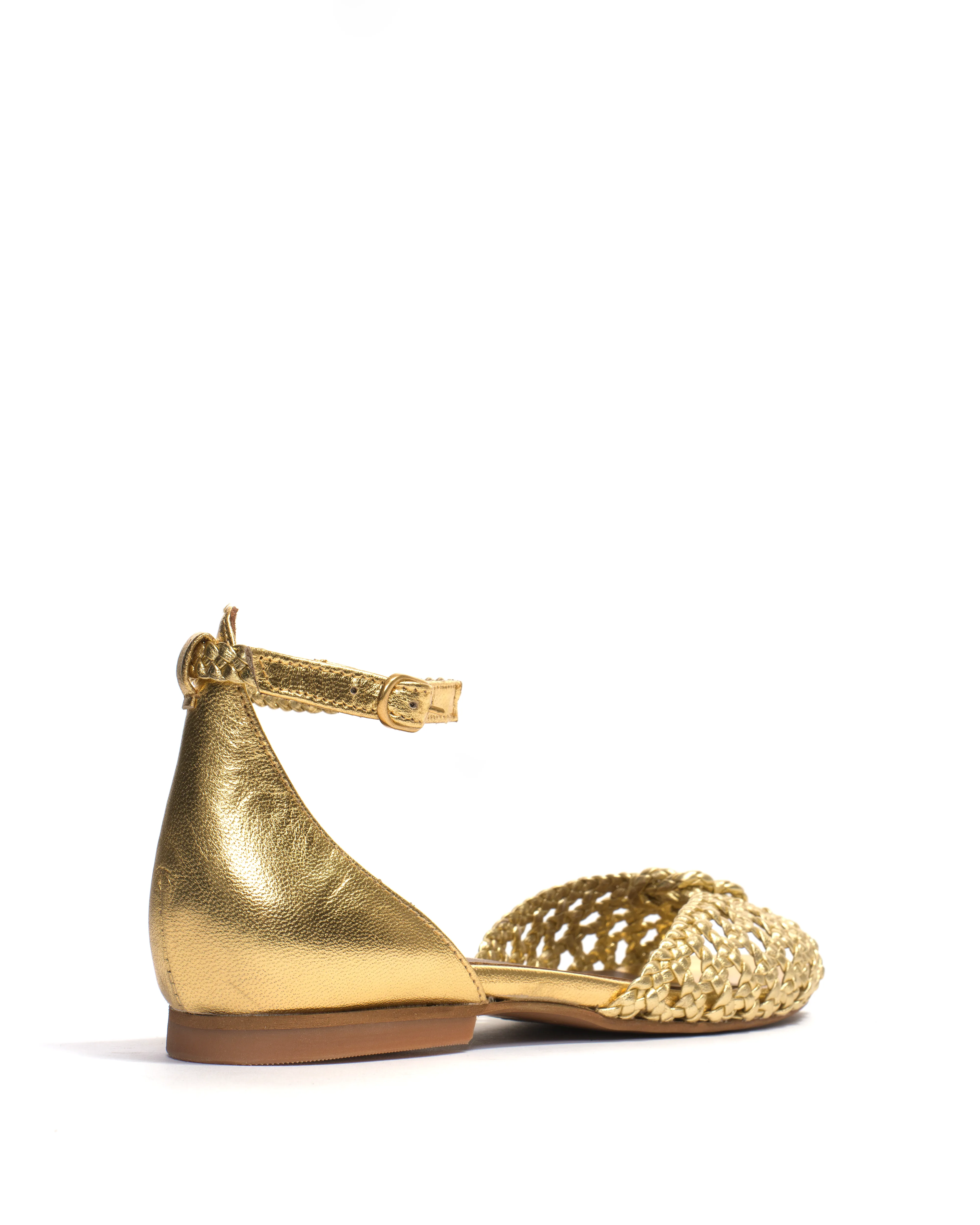 Lucy 10 Hand-braided leather Gold