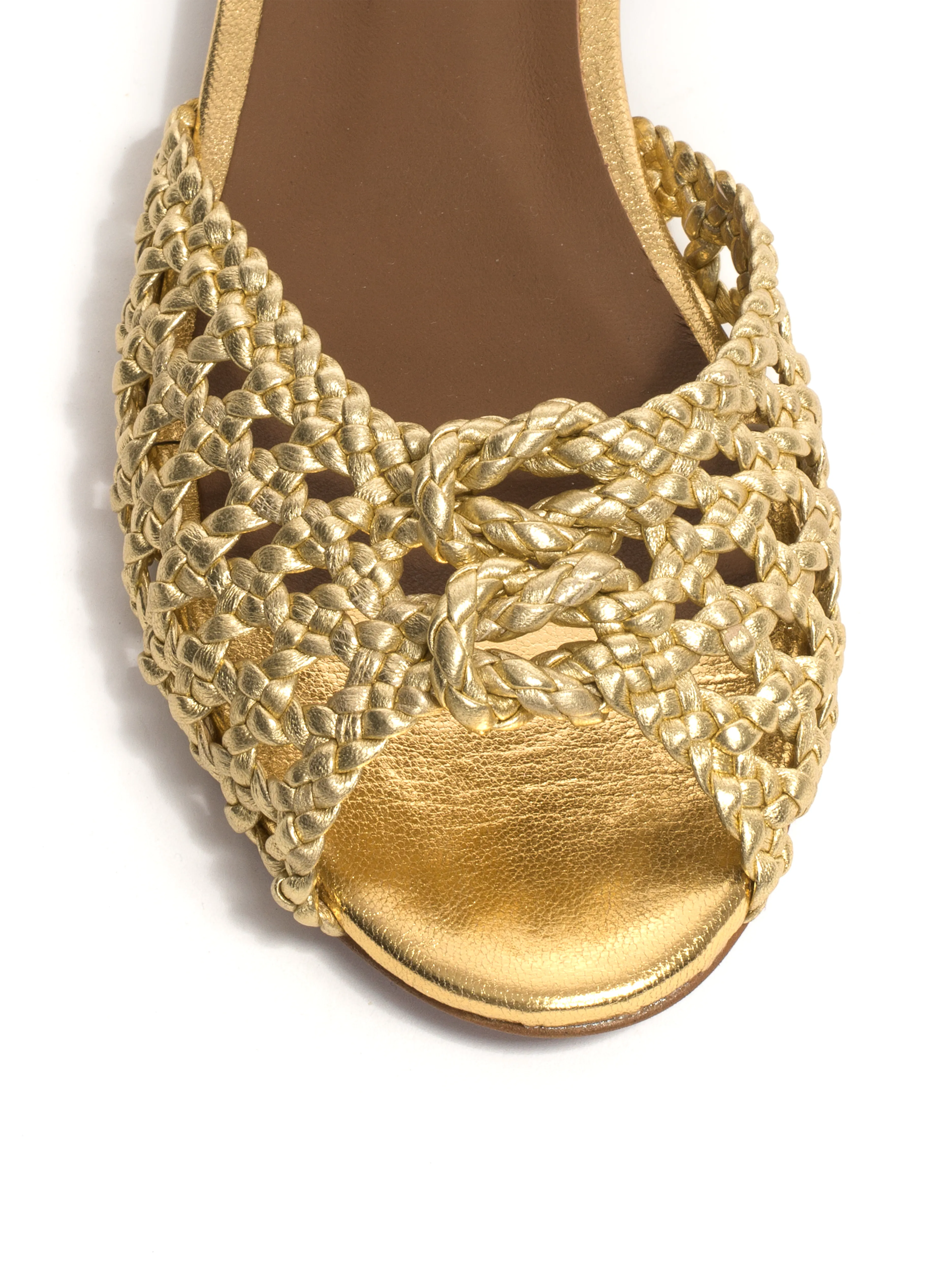 Lucy 10 Hand-braided leather Gold