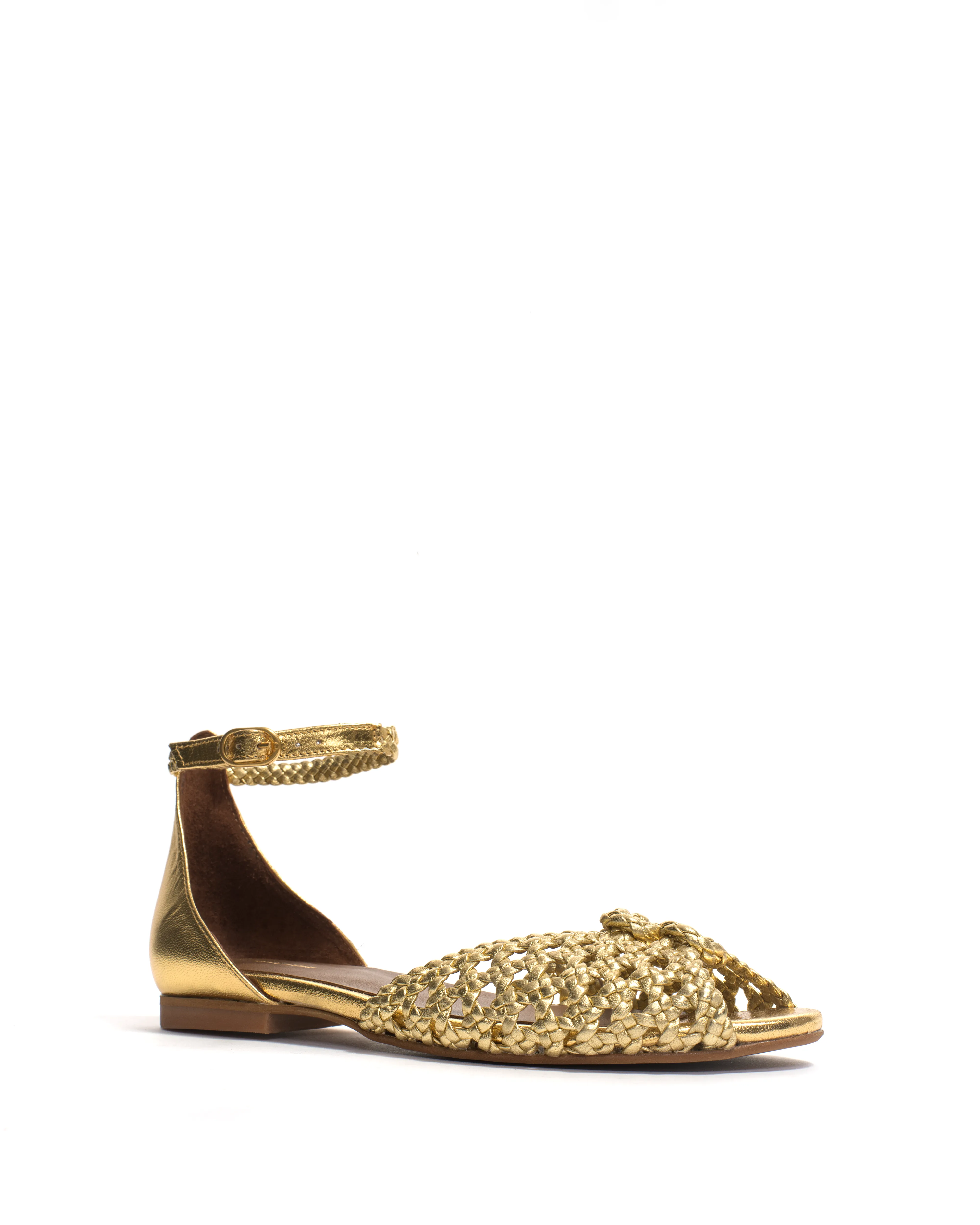 Lucy 10 Hand-braided leather Gold