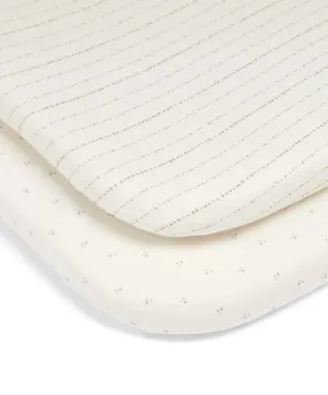 Mamas & Papas Lua Crib Sheets (2 Pack) - Oatmeal