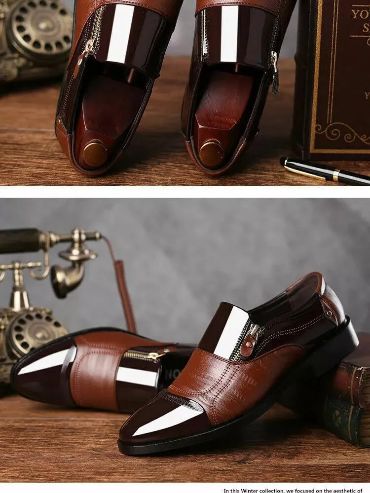 Men's Dress Shoes Men Wedding Shoes Slip on Office Men Oxford Shoes Flats Shoes