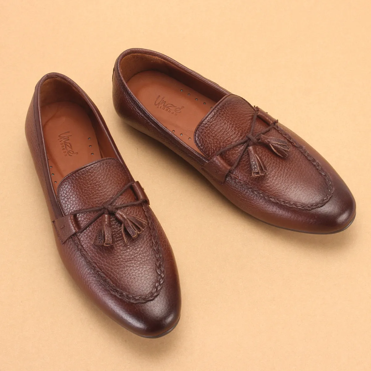 Mens "ENDSON" Leather Formal Slip-on Dress Shoes