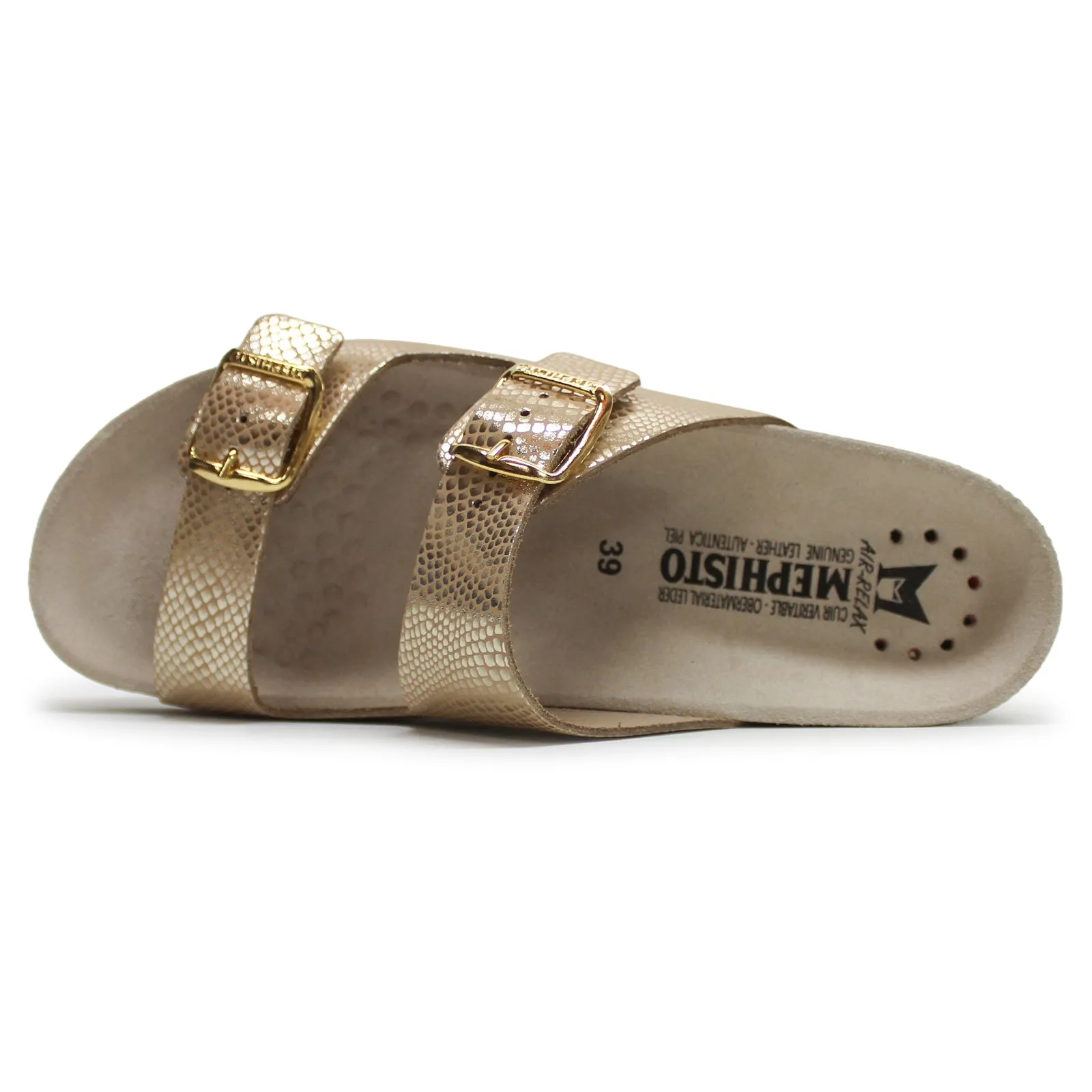 Mephisto Harmony Full Grain Leather Women's Slide Sandals