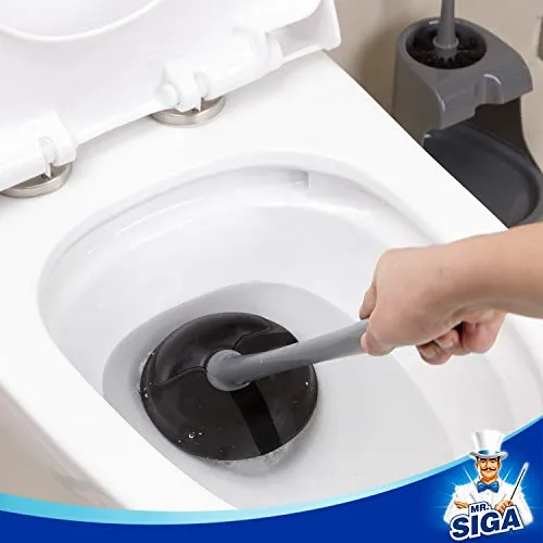 MR.SIGA Toilet Plunger and Bowl Brush Combo: Bathroom Cleaning Set