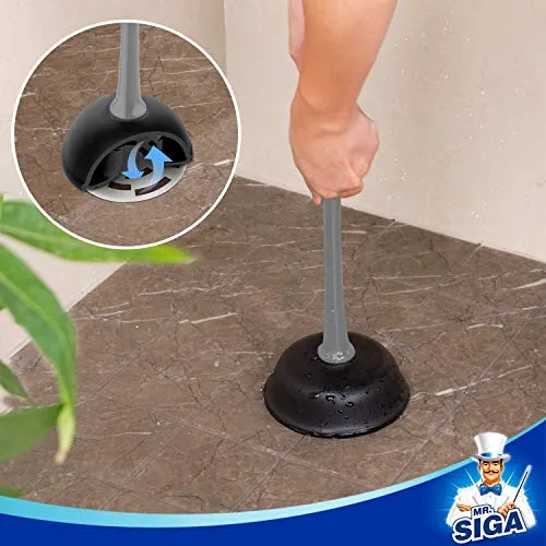 MR.SIGA Toilet Plunger and Bowl Brush Combo: Bathroom Cleaning Set