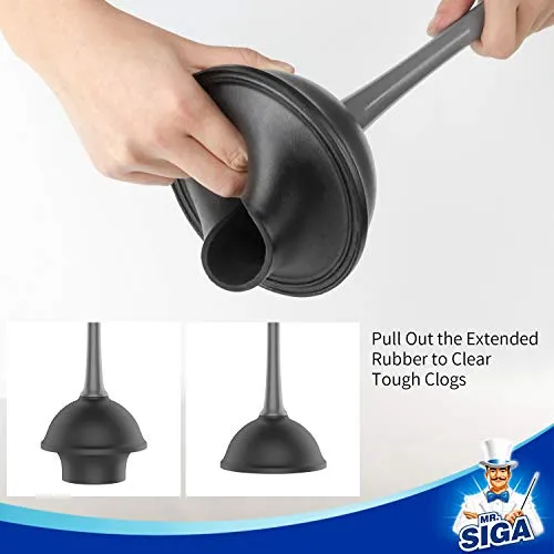 MR.SIGA Toilet Plunger and Bowl Brush Combo: Bathroom Cleaning Set