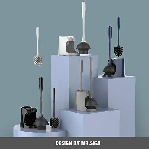 MR.SIGA Toilet Plunger and Bowl Brush Combo: Bathroom Cleaning Set