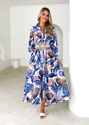 Nassa Maxi Dress - Azure Spritz