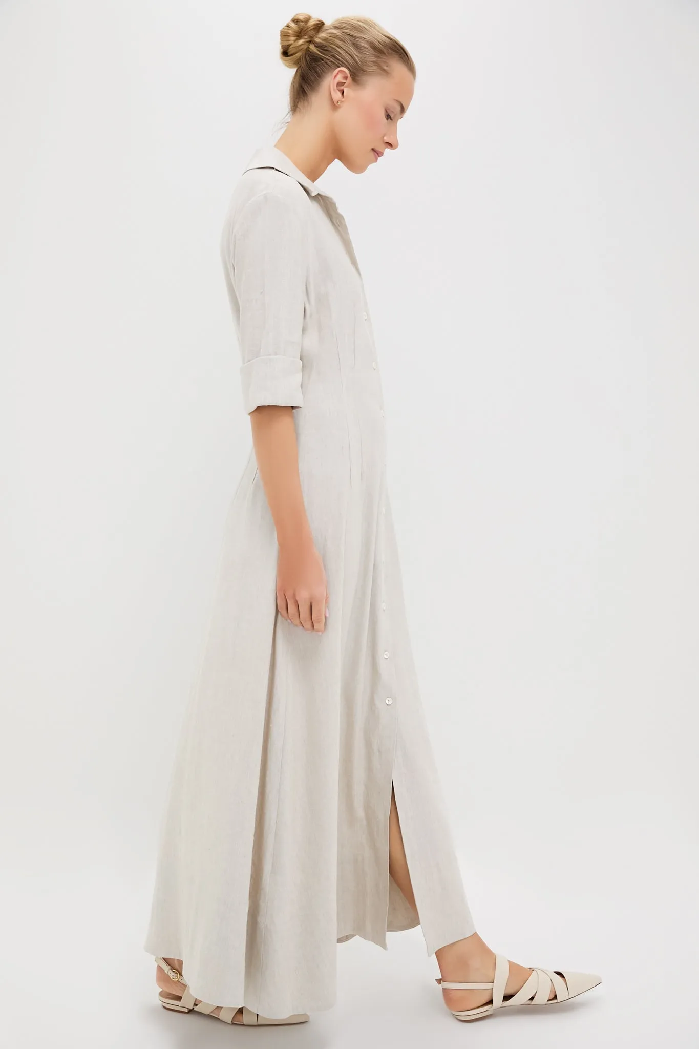 Natural Joan Linen Dress