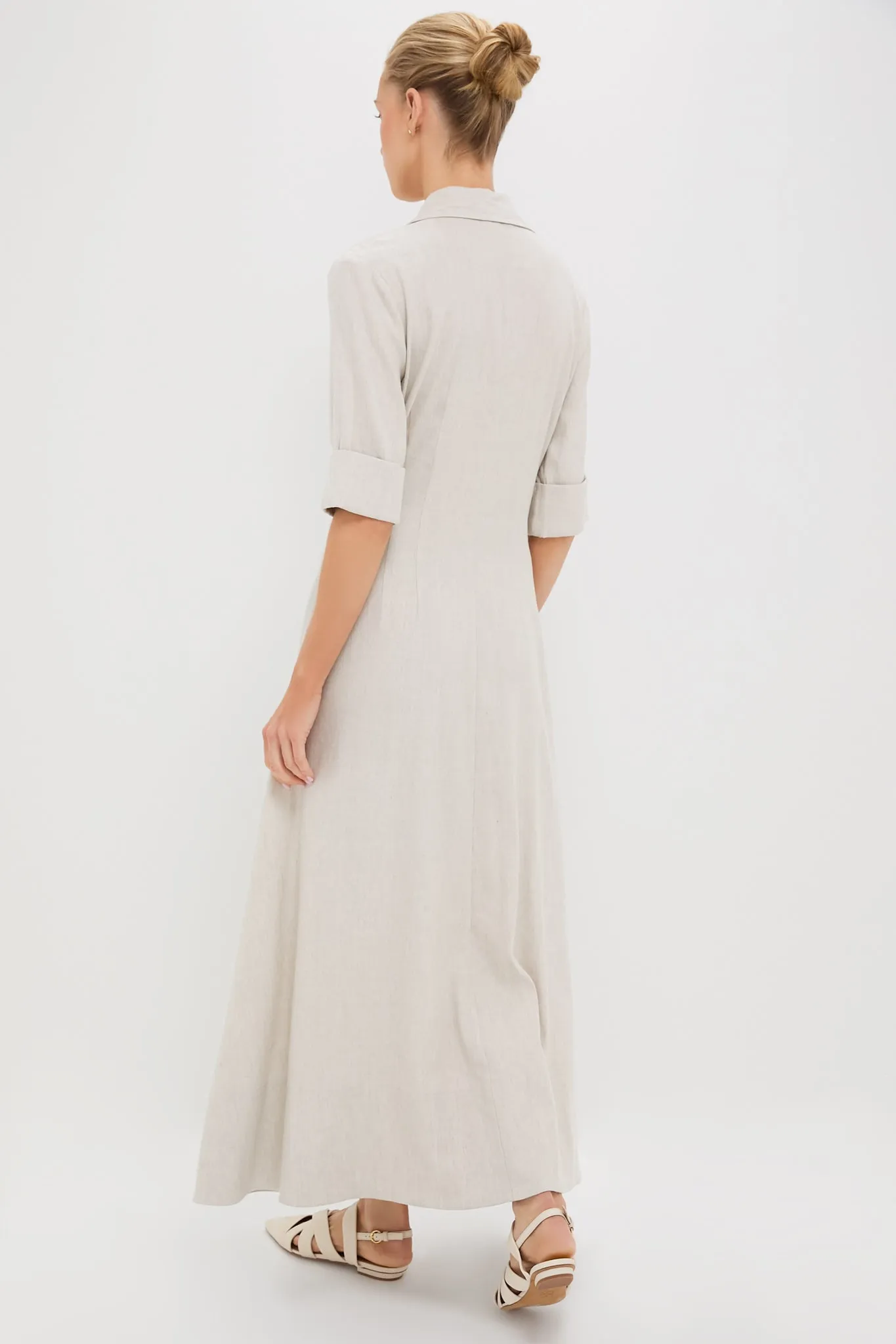 Natural Joan Linen Dress