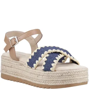 Navy Jemma Espadrille Sandals