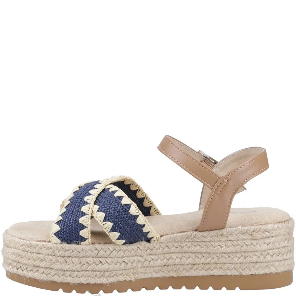 Navy Jemma Espadrille Sandals