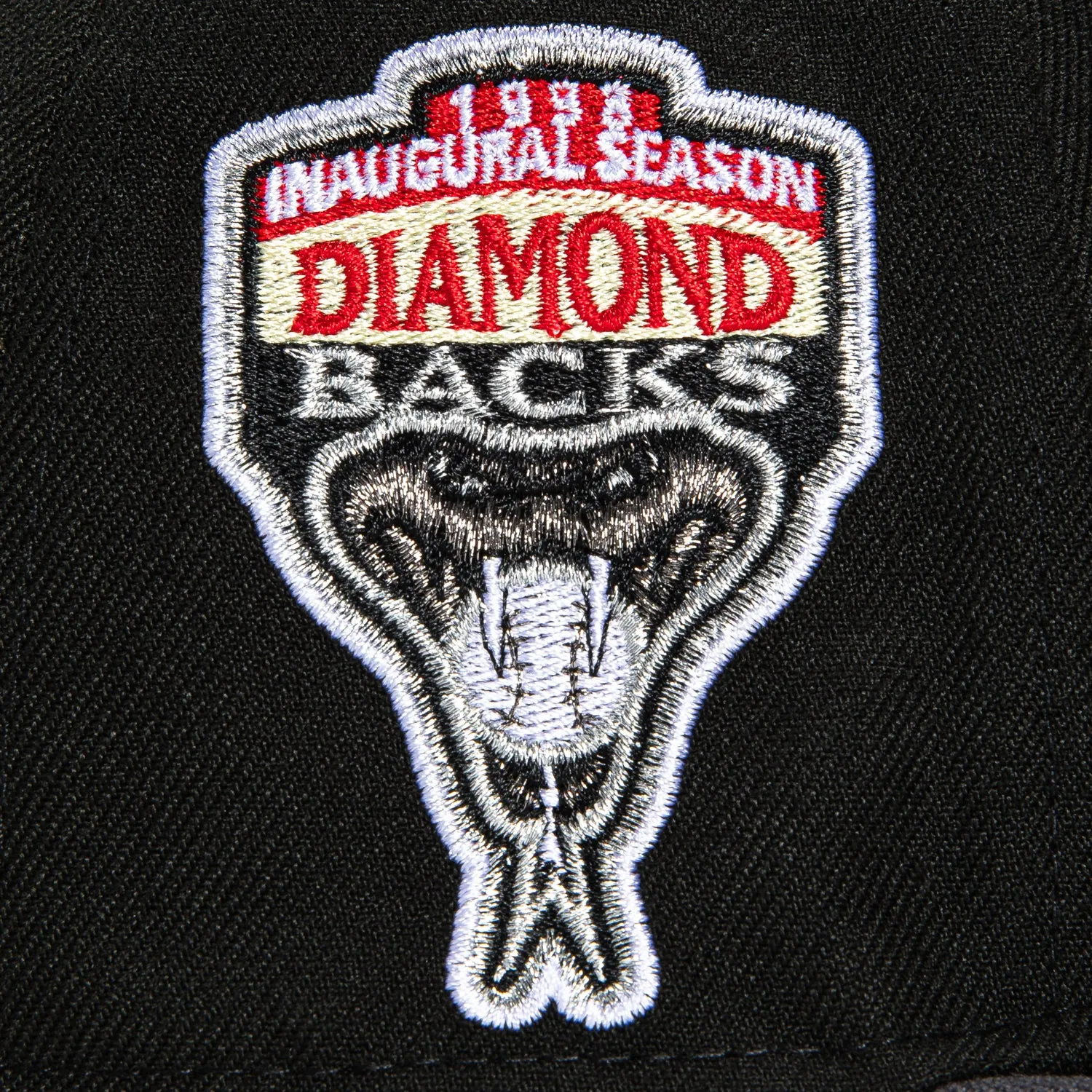 New Era 59Fifty Arizona Diamondbacks Inaugural Patch D Hat - Black, Graphite, Metallic Silver, Red
