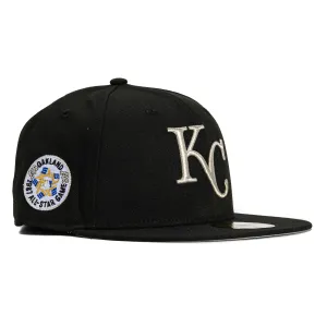 New Era 59Fifty Kansas City Royals 1987 All Star Game Patch Hat - Black, Metallic Silver
