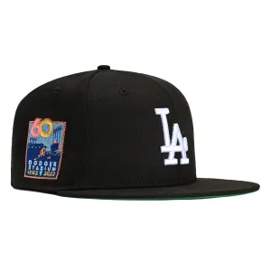 New Era 59Fifty Los Angeles Dodgers 60th Anniversary Stadium Patch Hat -  Black, White