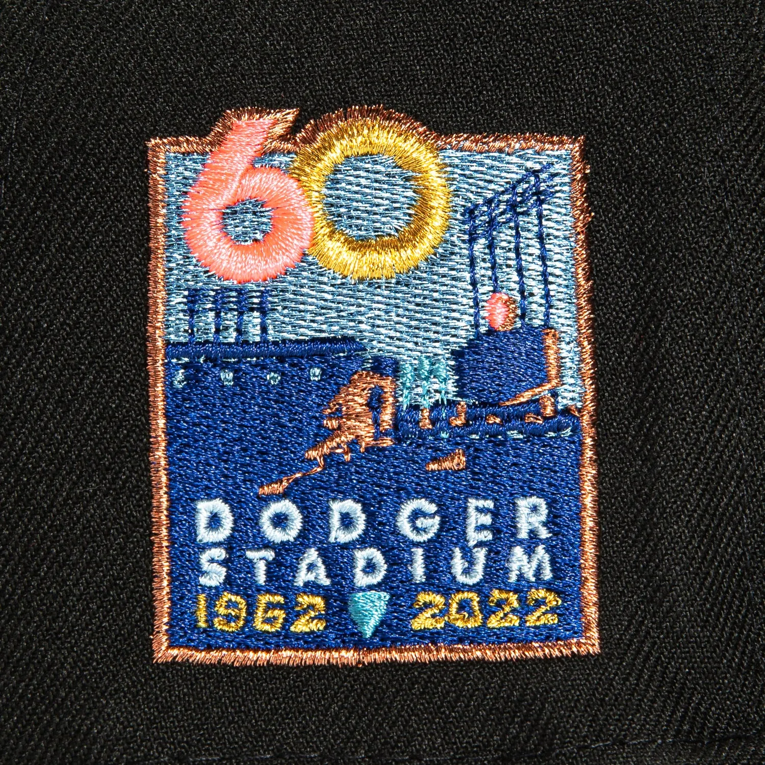New Era 59Fifty Los Angeles Dodgers 60th Anniversary Stadium Patch Hat -  Black, White
