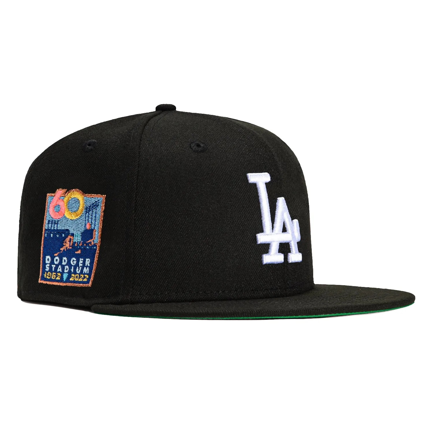 New Era 59Fifty Los Angeles Dodgers 60th Anniversary Stadium Patch Hat -  Black, White