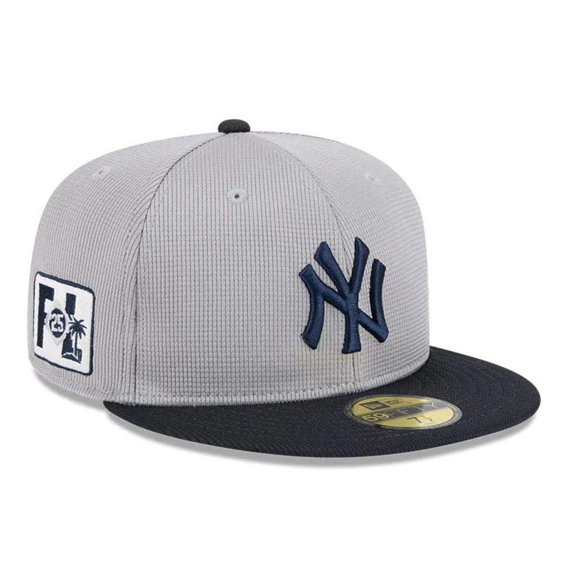 New Era 59Fifty New York Yankees 2025 Spring Training Patch Hat - Grey, Navy