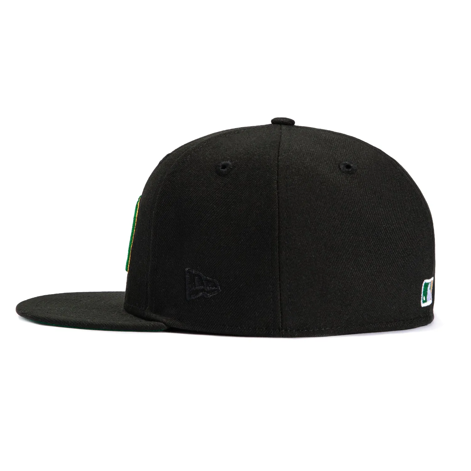 New Era 59Fifty Oakland Athletics Oakland Coliseum Final Season Patch Word Hat - Black, Kelly, Metallic Gold