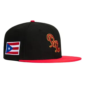 New Era 59Fifty Puerto Rico Flag Patch PR Hat - Black, Infrared