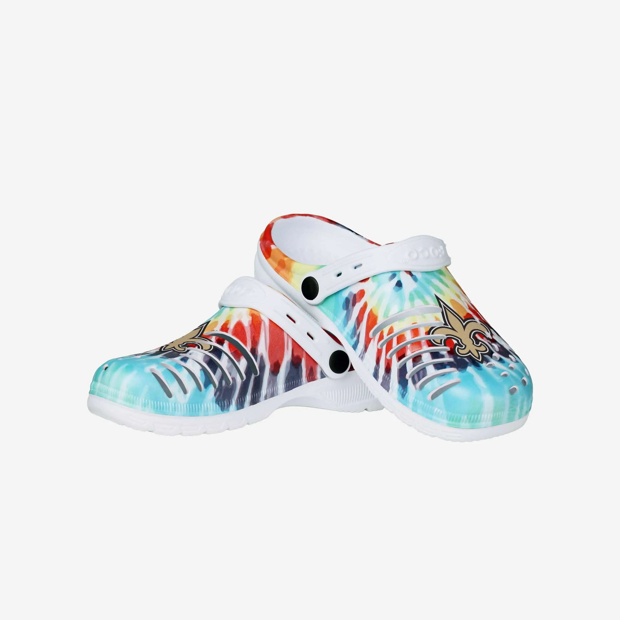 New Orleans Saints Womens Tie-Dye Clog With Strap