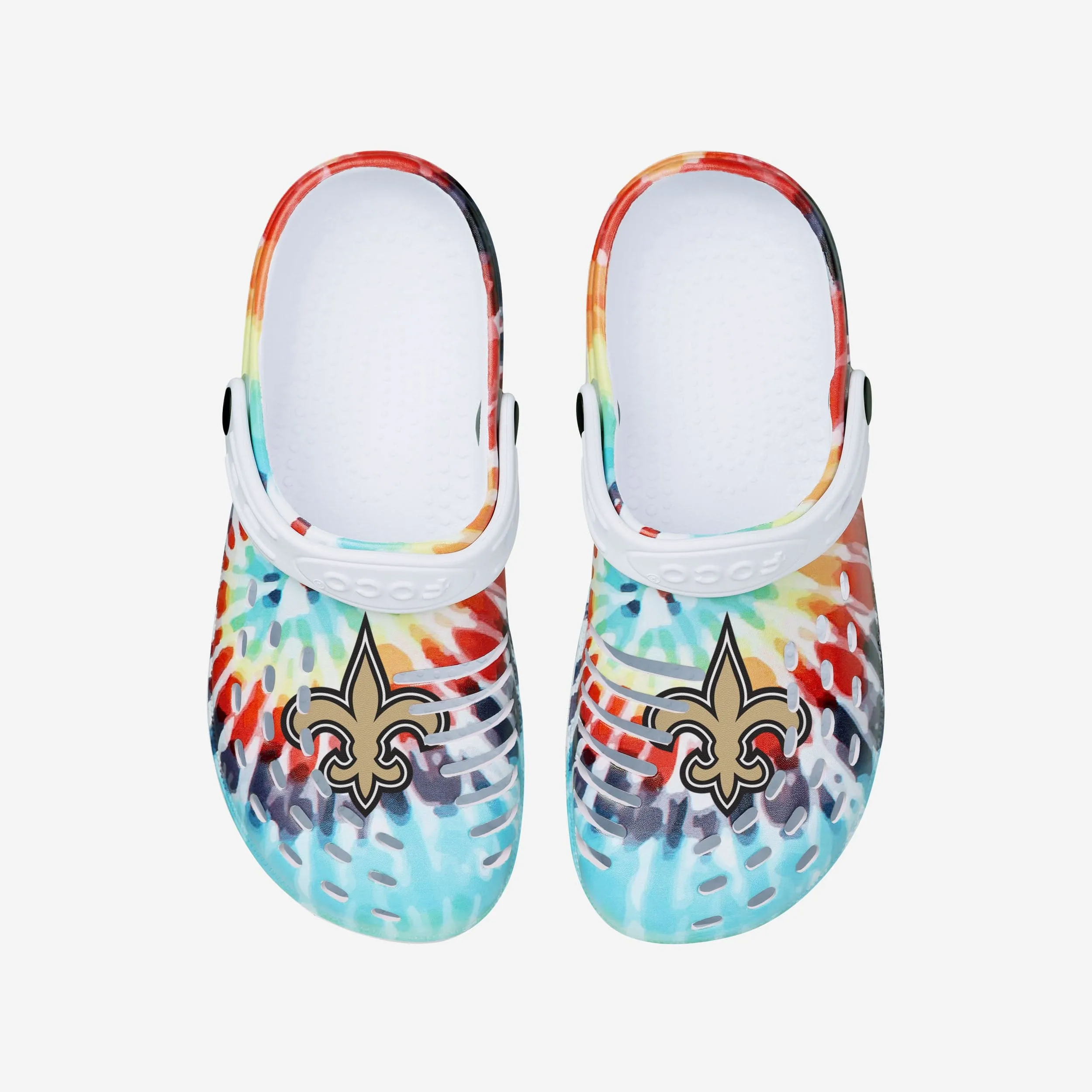 New Orleans Saints Womens Tie-Dye Clog With Strap