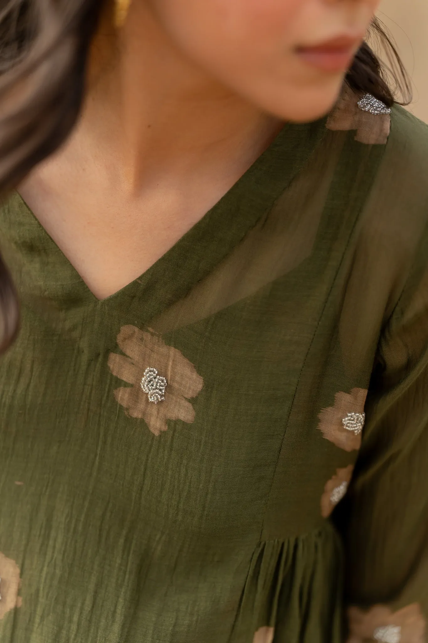 Olive Floral Nara Set