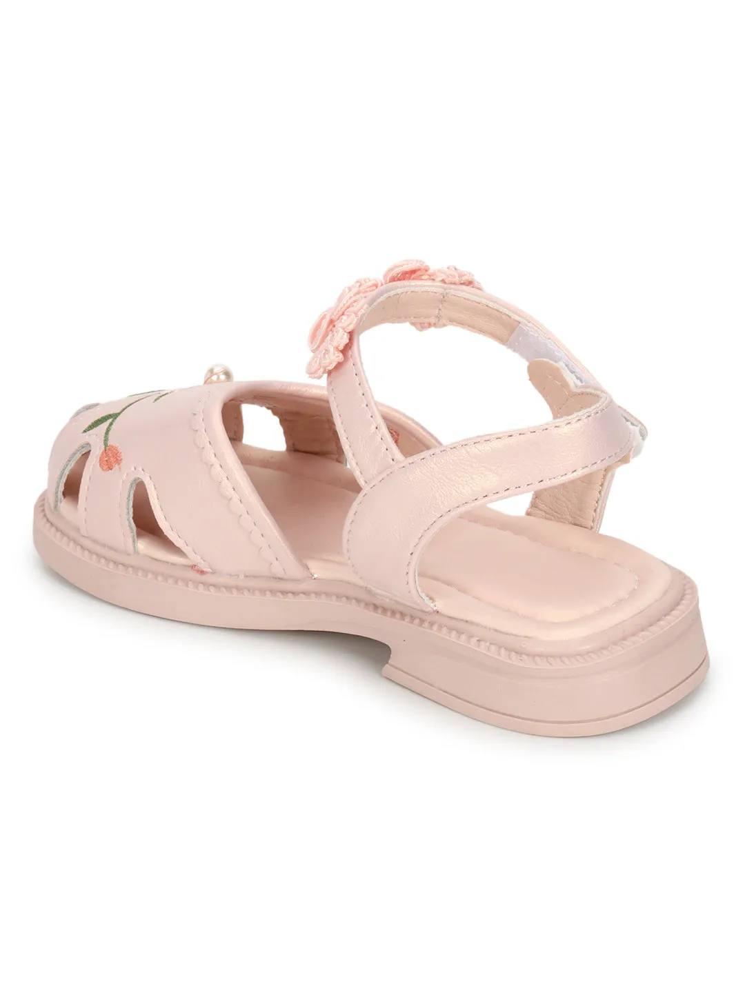 Pink PU Velcro Sandals For Kids-Girls (TC-861-PNK)