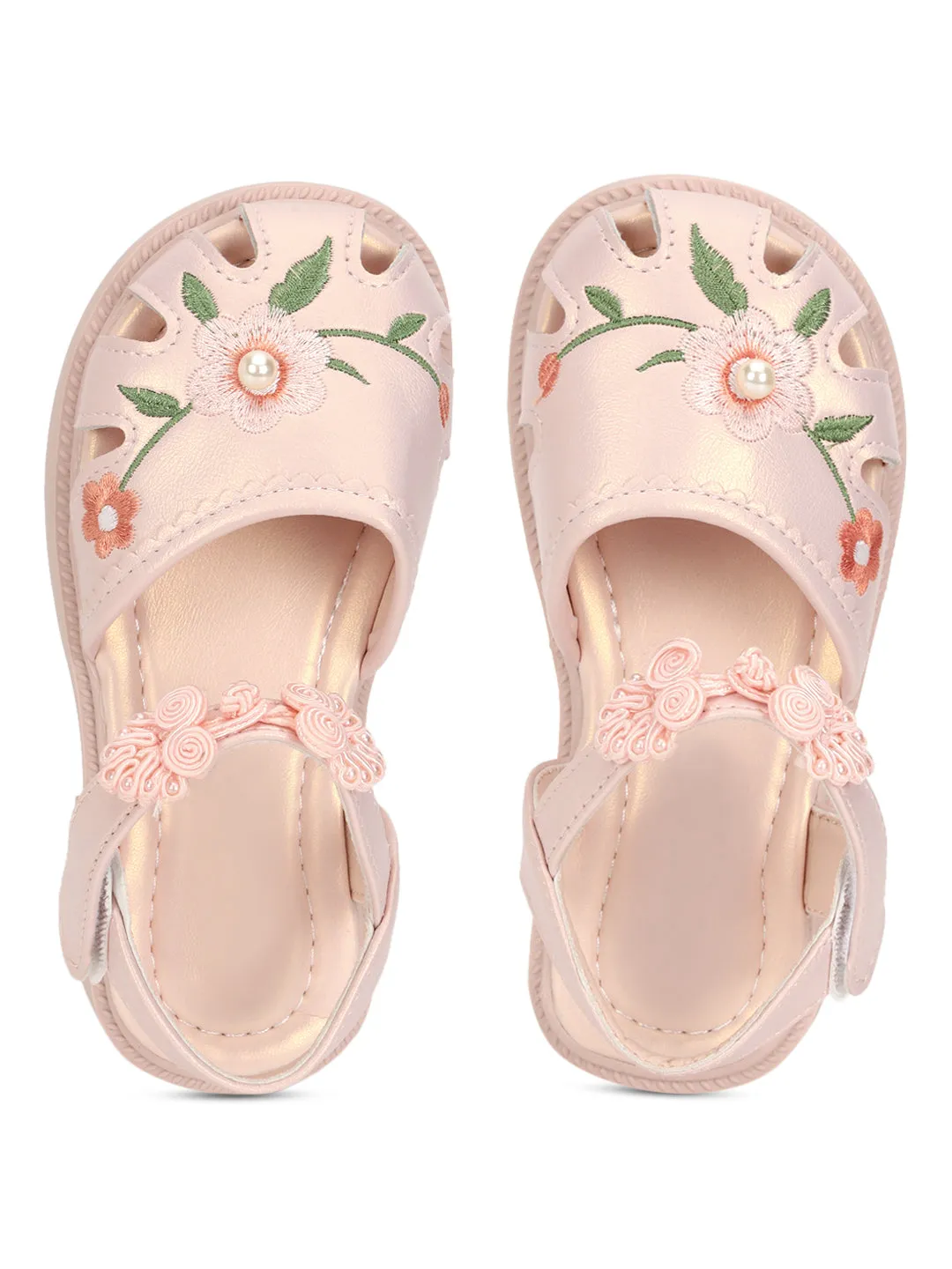 Pink PU Velcro Sandals For Kids-Girls (TC-861-PNK)