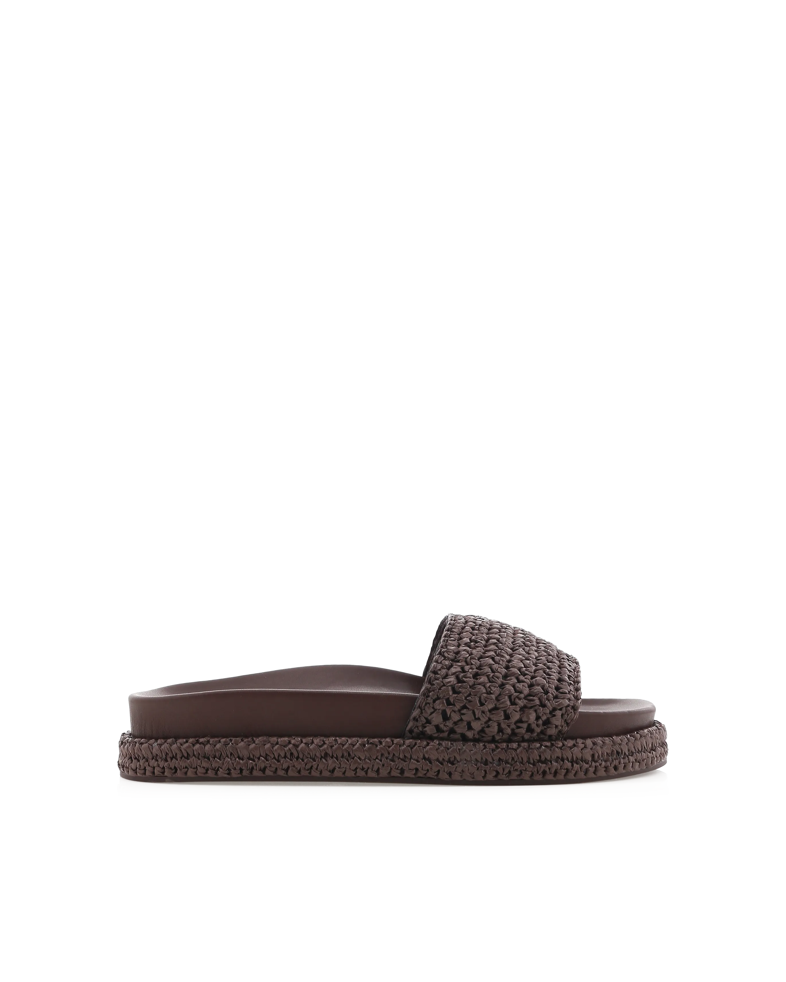 Quartilla Sandals - Chocolate Raffia