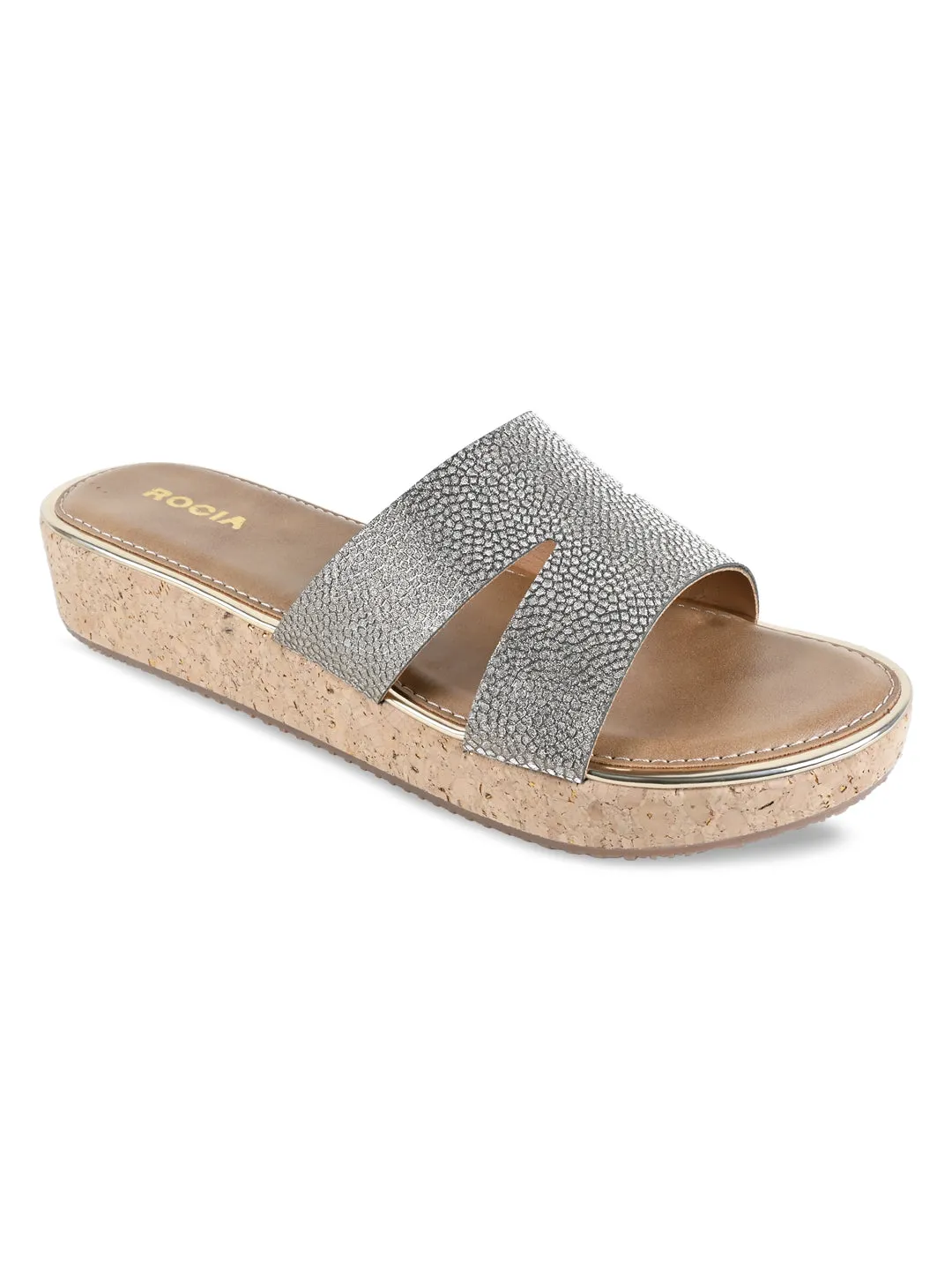 Rocia By Regal Antique Gold Women Casual Sandal